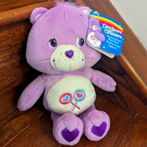 Care Bears Purple and White Stuffed Animal Plush